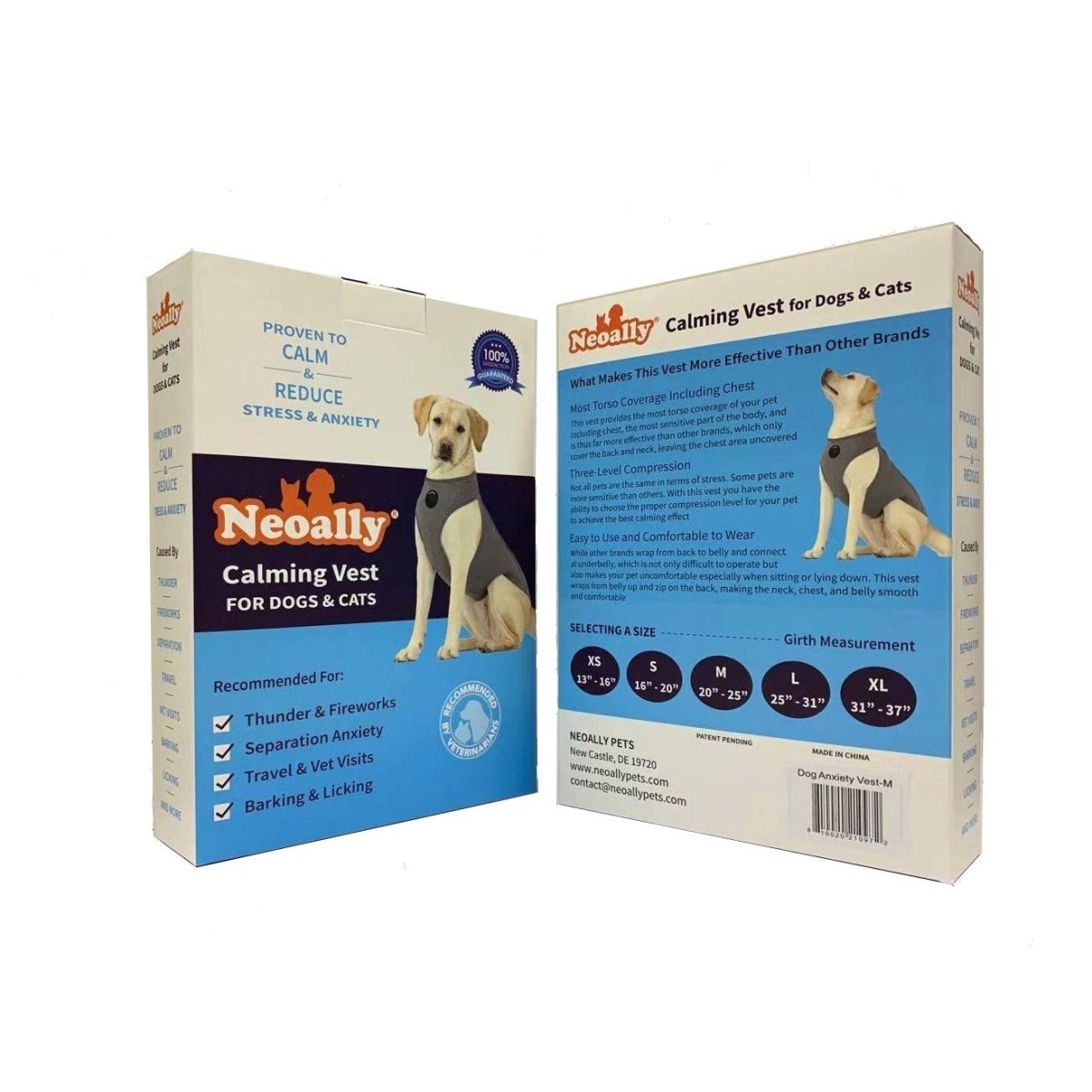 NeoAlly Dog Surgical Recovery Vest — 3-Level Compression, Calming & Wound Protection